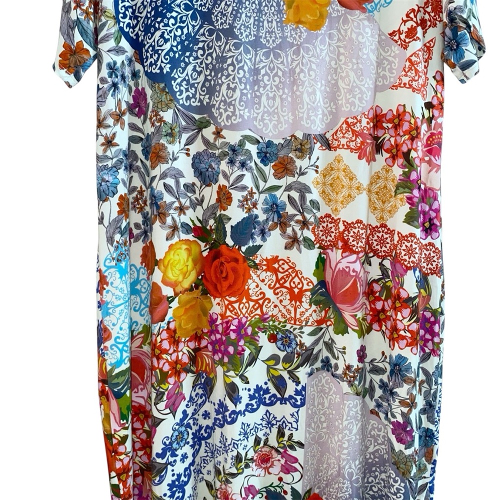 Johnny Was Tango Maxi T-Shirt Midi Length Patchwork Dress Size XL - Picture 10 of 16